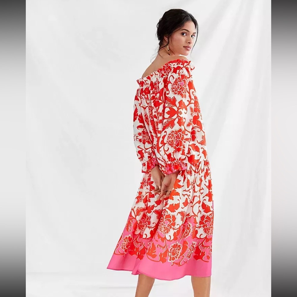 Anthropologie Delfi Collective Off The Shoulder Maxi Dress Size S